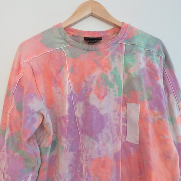 ADIDAS X PHARRELL WILLIAMS HU Human Race Holi Crew Neck Pastel Tie Dye Size S - Picture 3 of 16